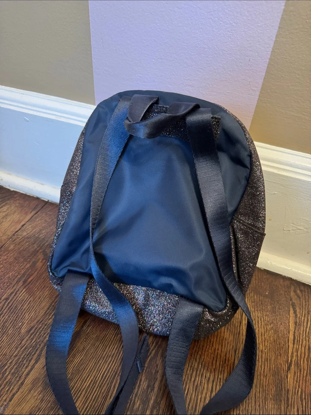 Crewcuts Glitter Mini Backpack- navy with sparkles